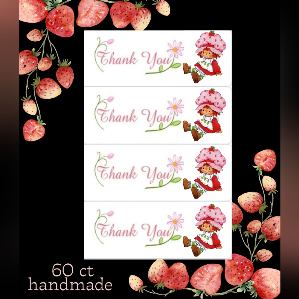 60 ct 🍓Beautiful Stickers strawberry 🍓